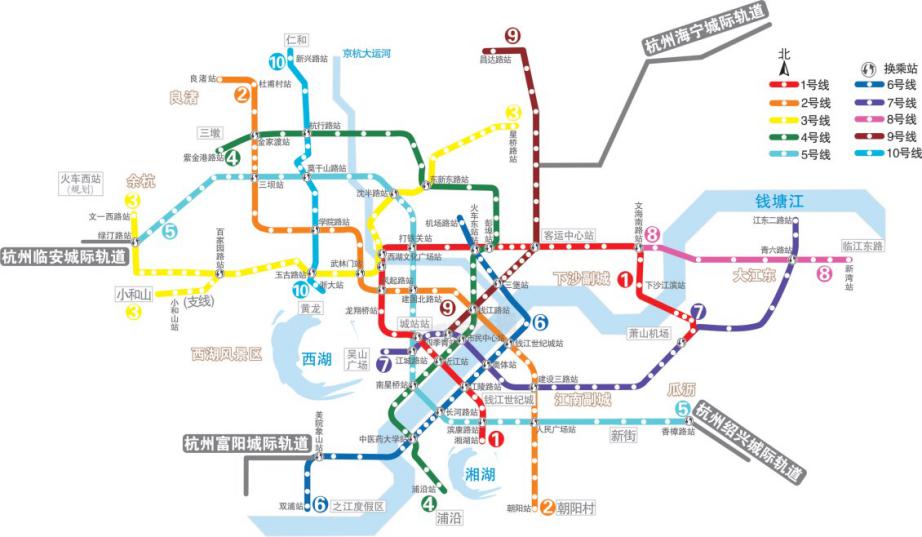 杭州地铁5号线最新线路图