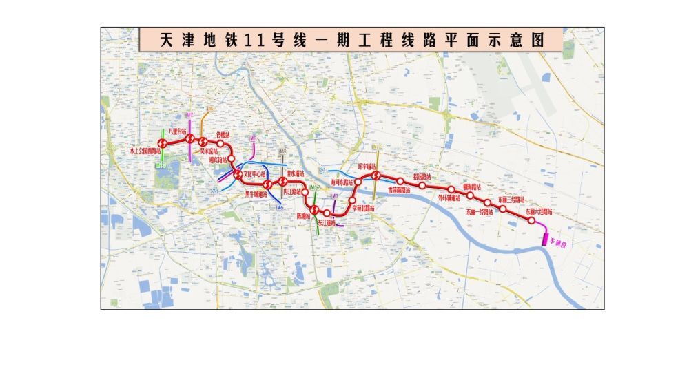 天津地铁12号线最新线路图