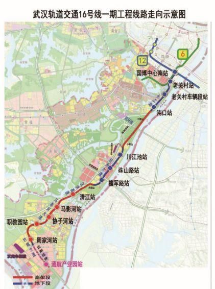 武汉地铁16号线最新线路图