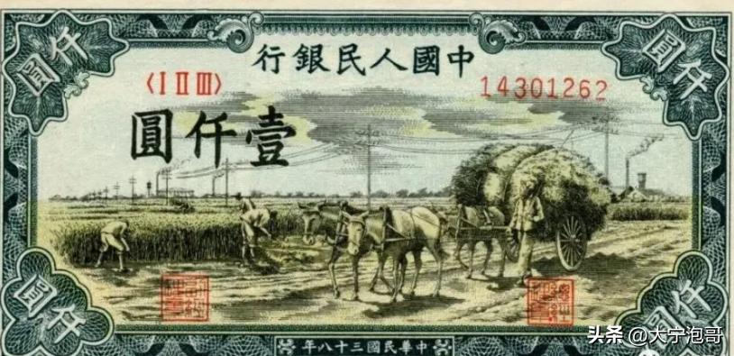 最新款人民币1000元