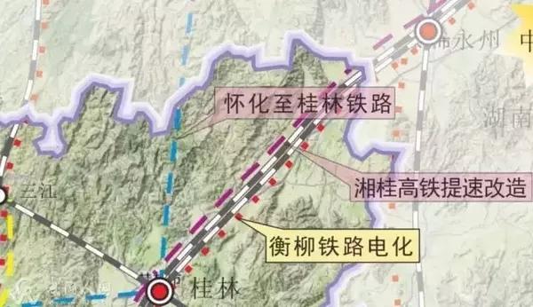 怀桂高铁最新线路图